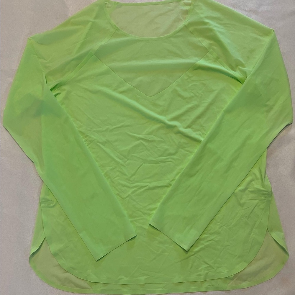 Neon sheer athleta long sleeve